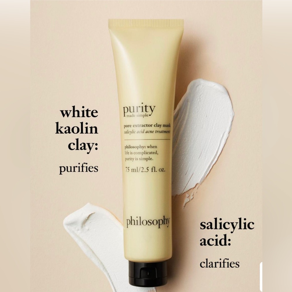 philosophy purity made simple pore extractor clay mask 2.5 oz - Picture 2 of 6